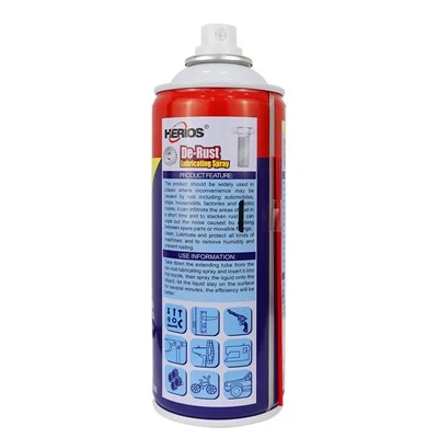 2024 New Design 450 Ml HERIOS Multi-Use Product Lubricant Aerosol Spray Straw Spray Lubricant Aerosol Rust Remover